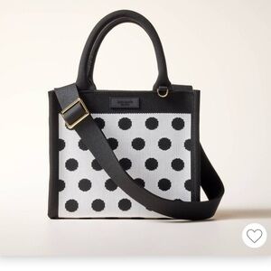Kate Spade x Target Black and White Polka Dot Tote Bag